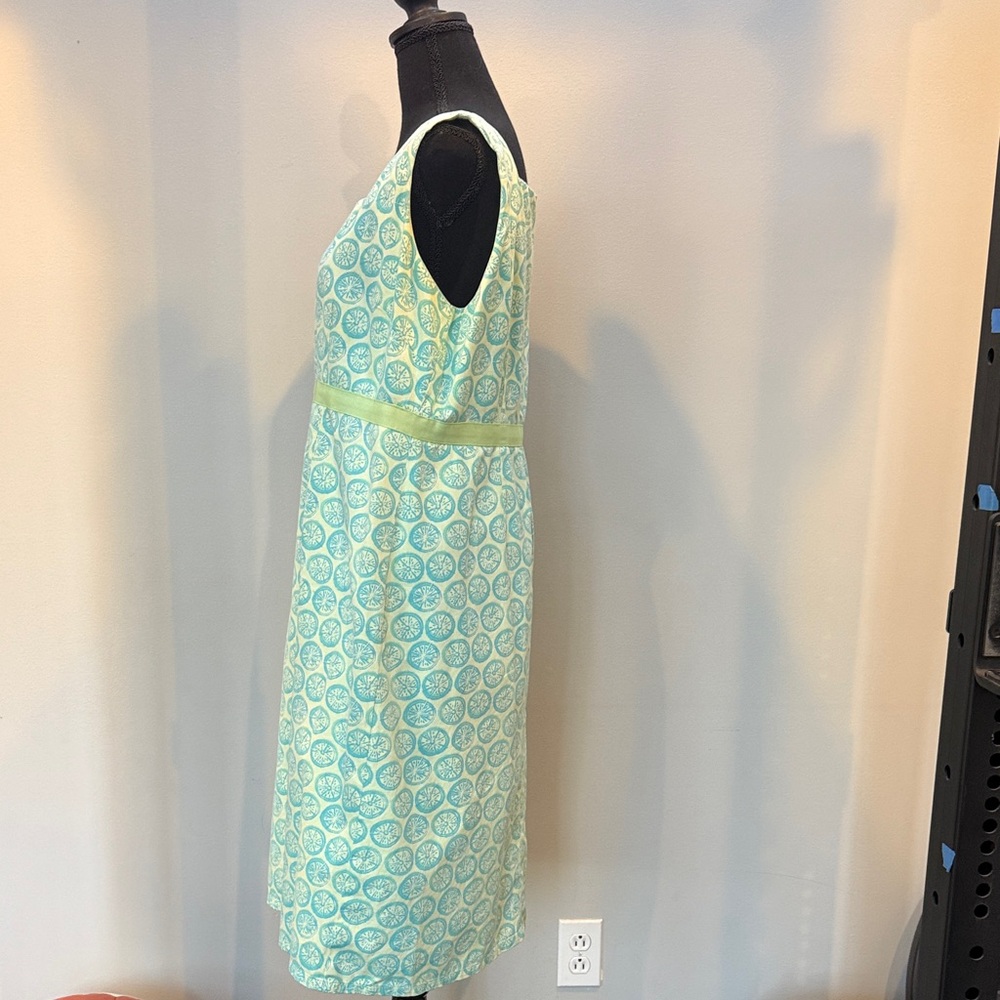 fresh produce Mint Green Blue Lemon Printed Midi Dress - Picture 6 of 6